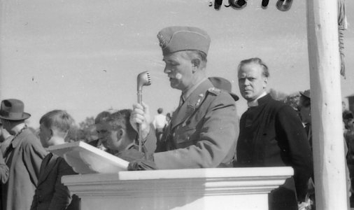 Regementets Dag 1955, A 6, Jönköping. Rocksjövallen. Överste Ivan Thorson.