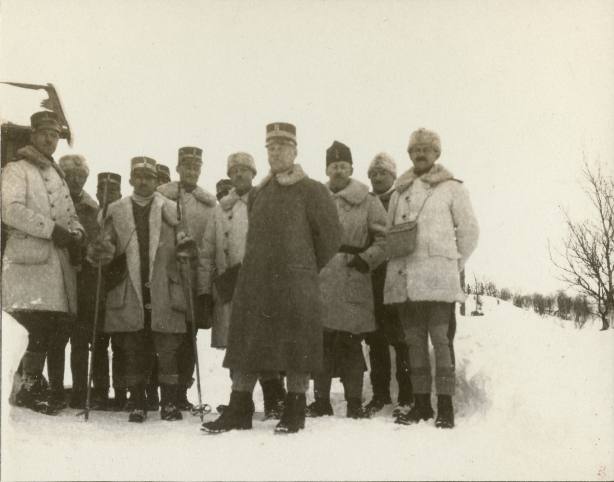 Text i fotoalbum: "IV. arméfördelningens fältövningar vid Duved-Storlien 13.-23. Feb. 1922".