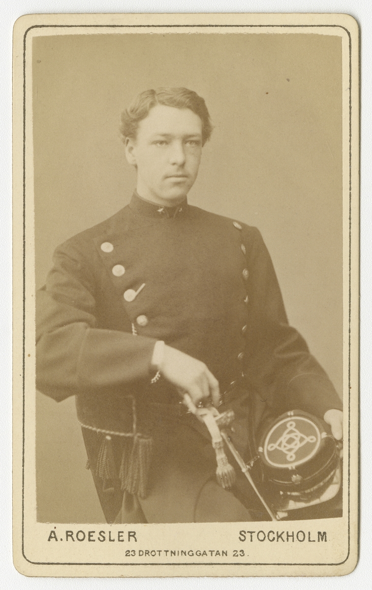Porträtt av Isak Filip Martin Ehrenborg, underlöjtnant vid Västgöta regemente I 6.