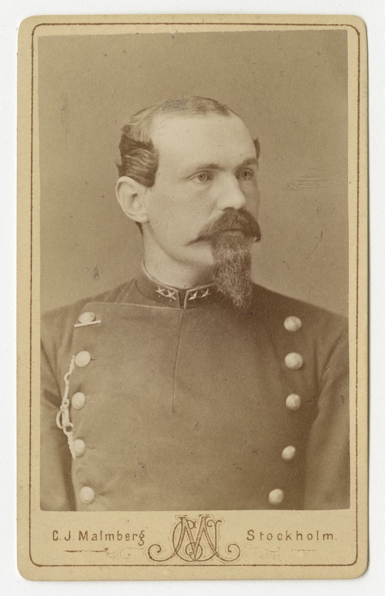 Porträtt av Fritz Anton von Gerber, löjtnant vid Gotlands nationalbeväring.