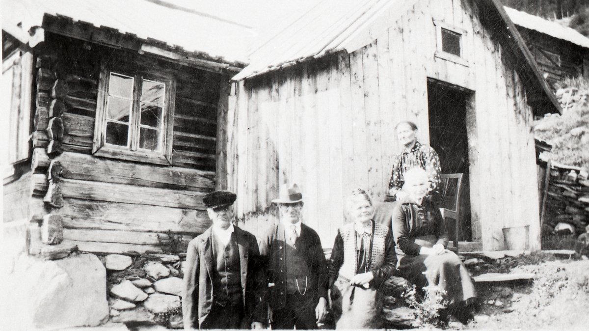 Familiefoto på Løkjishaugen, Vestre Slidre.