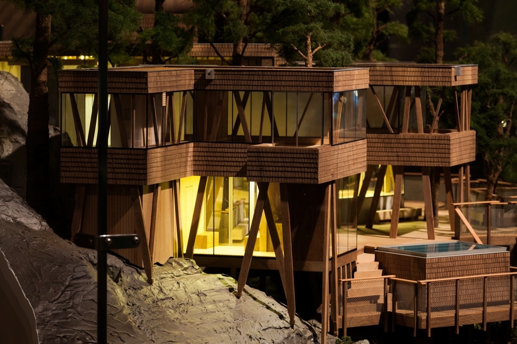 Arkitekturmodell av sommerhus tegnet av Jensen & Skodvin i 2013.