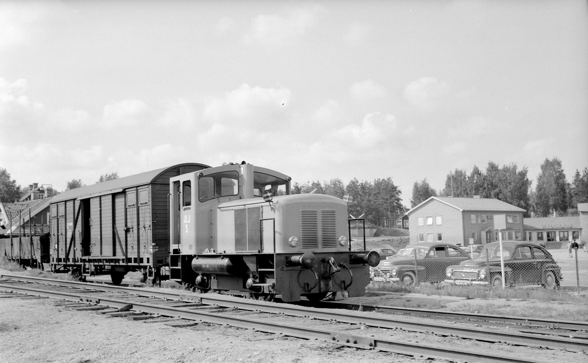 Johannisbergs - Ljungaverks Järnvägs, JLJ diesellok 5. Vagn & Maskinfabriken Falun 1955.