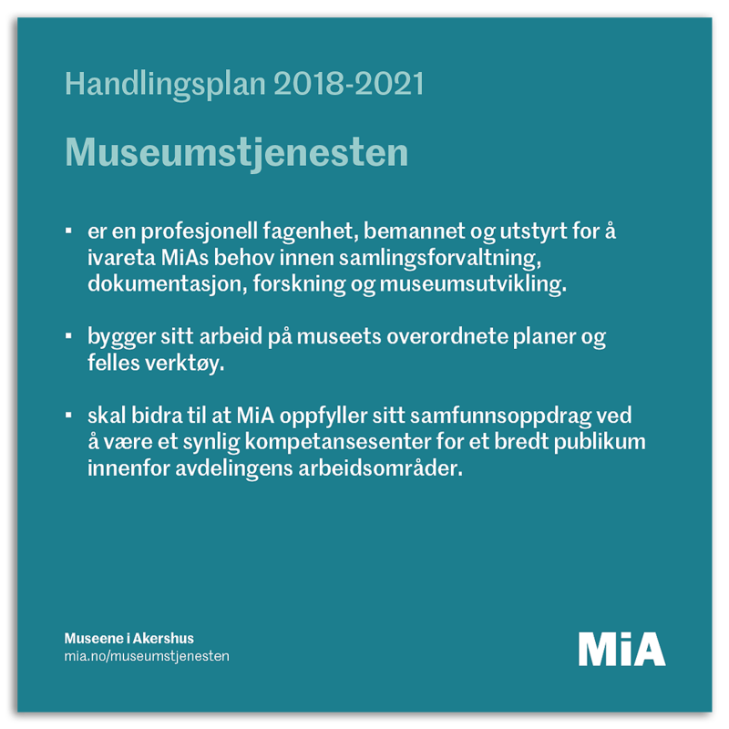 Handlingsplan 2018-2021. Museumstjenesten.