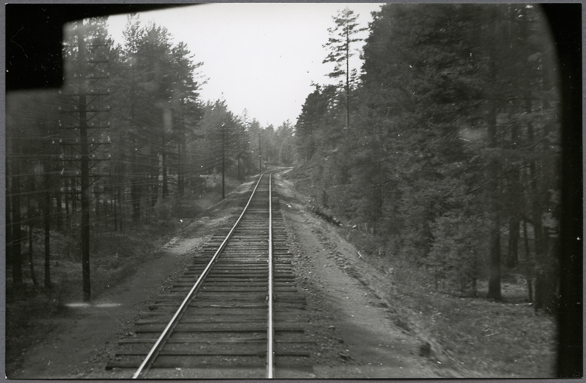 Vy över järnvägsspåret på linjen Vansbro-Särna-Mora-Älvdalen.