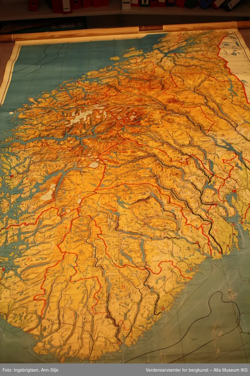 Kart over det sørlige Norge
