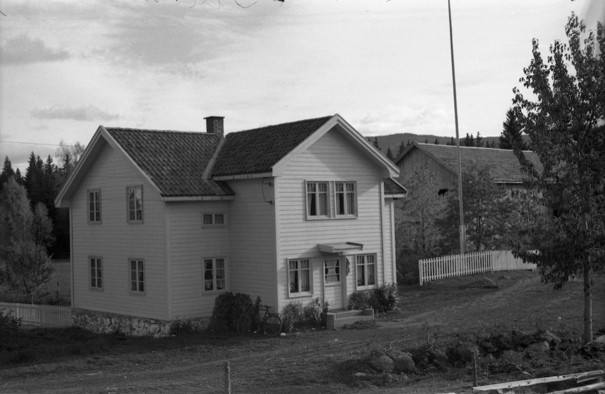 Muligens bruket Dammen på Krabyskogen. Seks bilder fra oktober 1955 ...