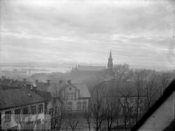 Utsikt fra Domkirken mot Petrikirken i nord-øst