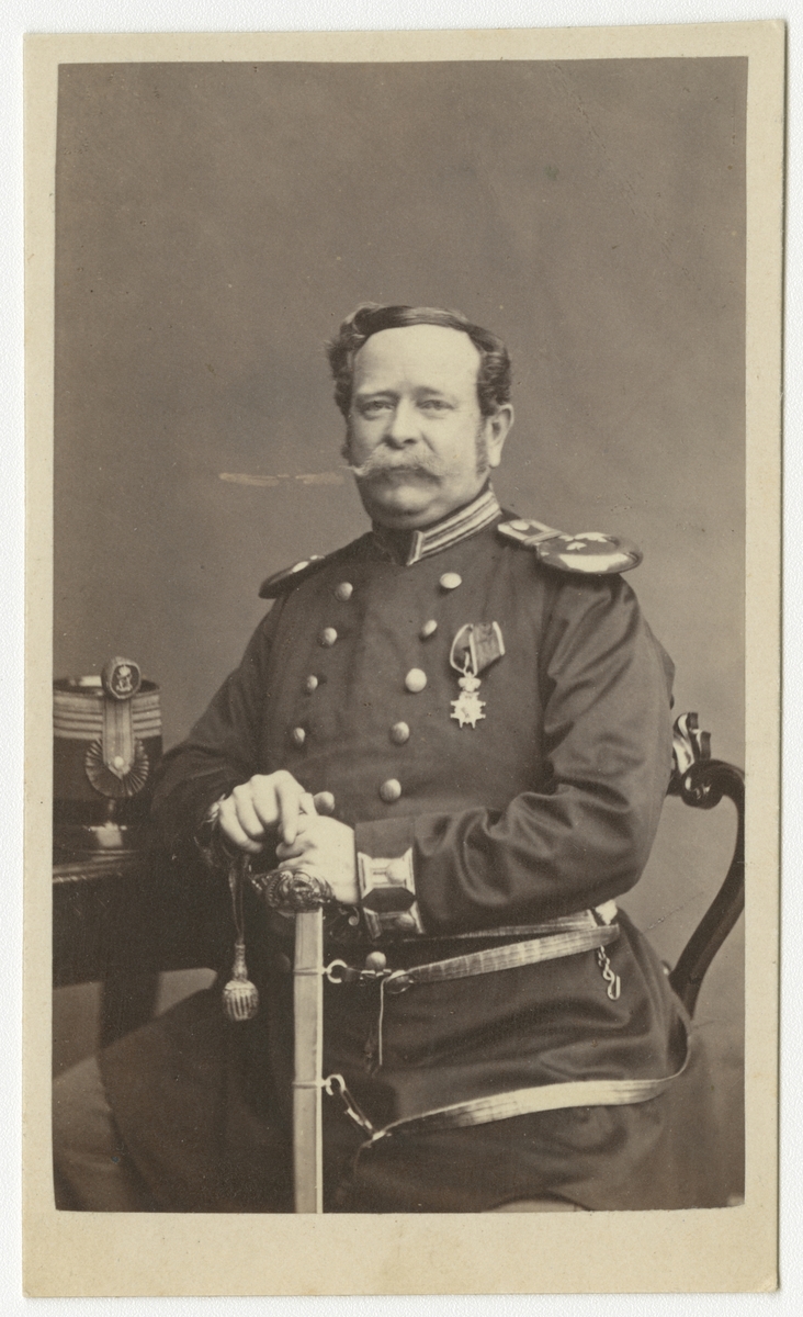 Porträtt av Carl Gustaf Waller, kapten vid Västmanlands regemente I 18.