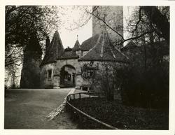 Inngang til Burgtor slott i Rothenburg