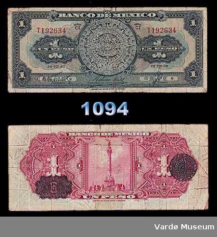 1 peso. Mexico.