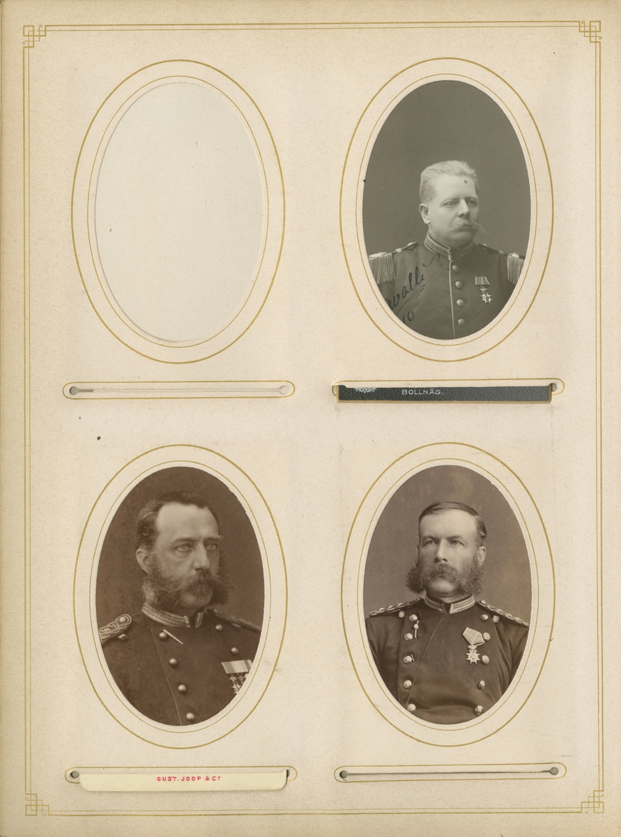 Porträtt av Ivar Daniel Wilhelm Indebetou, kapten vid Södermanlands regemente I 10.

Se även bild AMA.0009779 och AMA.0009380.