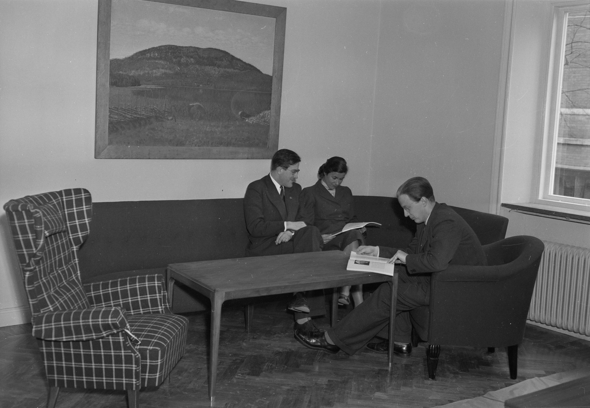Gästrike-Hälsinge nation, nyrenovering, Uppsala, april 1952