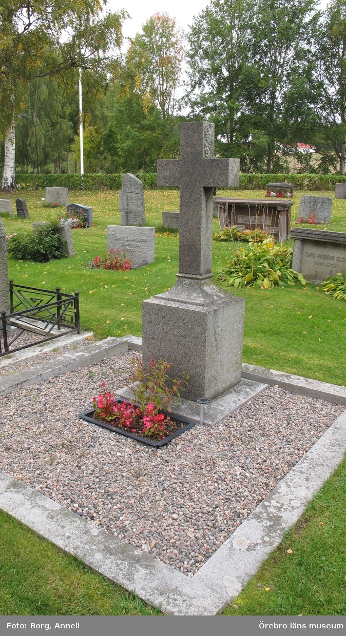 Sköllersta kyrkogård, Inventering av  kulturhistoriskt värdefulla gravvårdar 2011-2012, Kvarter 7.
