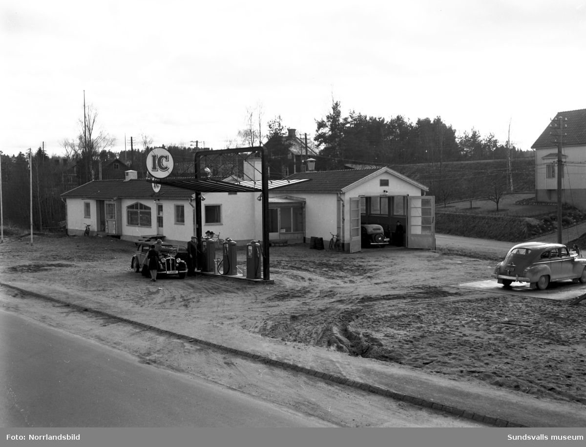 IC Motell i Kvissleby (OK) var Sveriges första motell, startades 1952. Exteriör och en interiör från ett uthyrningsrum.
