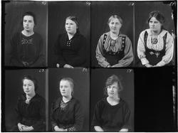 Syv portretter av sittende elever ved Sagavoll Ungdomskole