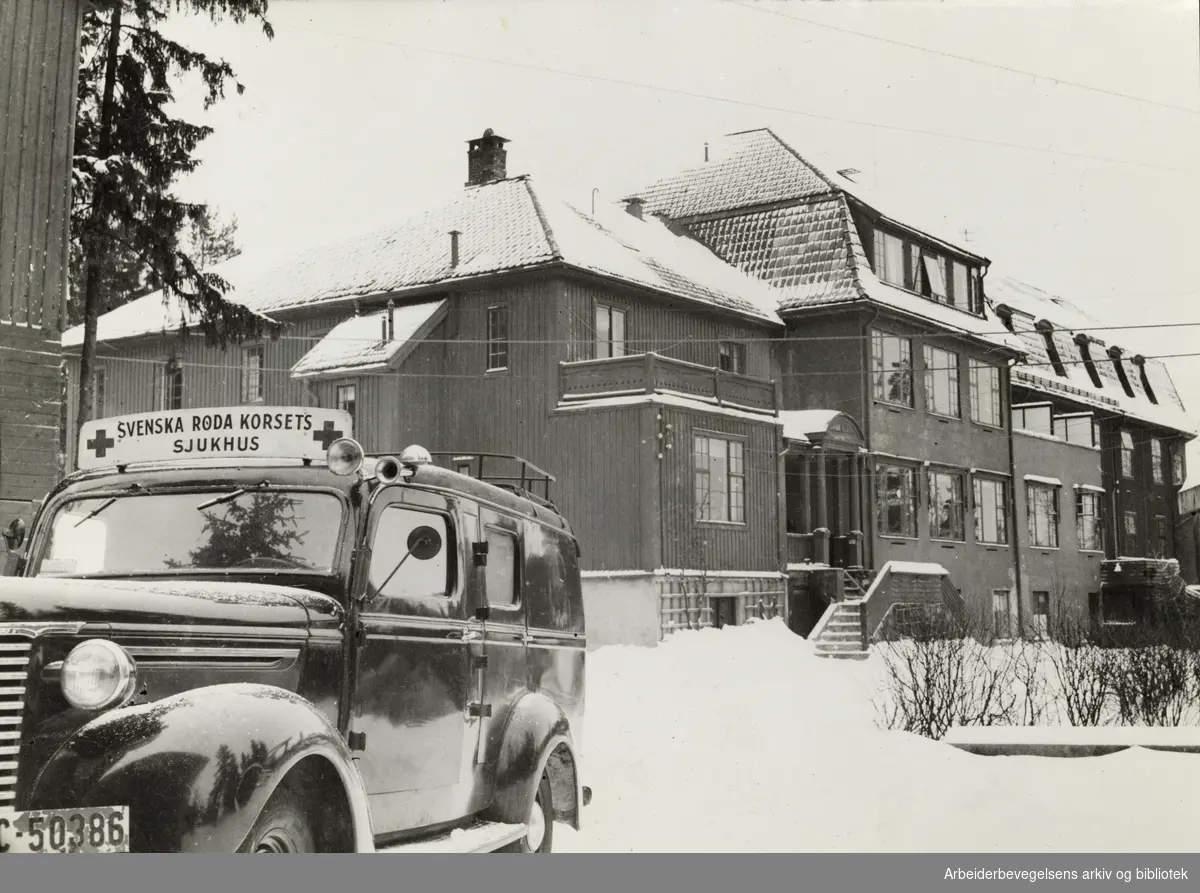 Midtstua. Svenska Røde Korsets sykehus. Desember 1945