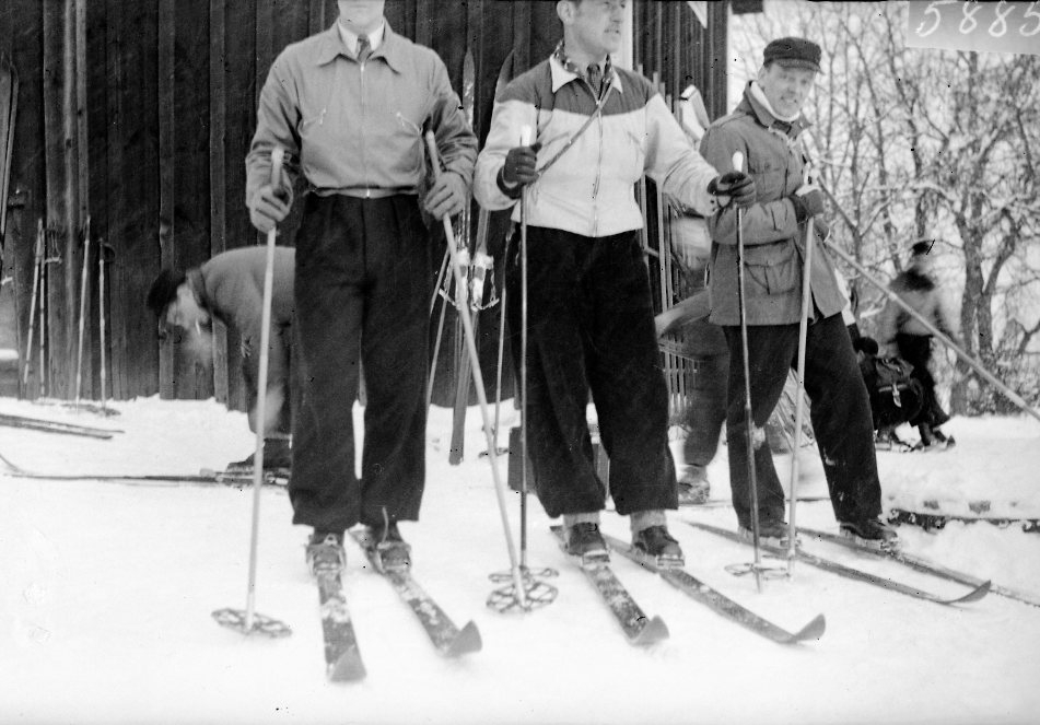 Sandstedt, Erik, A 6 i mitten på skidor.