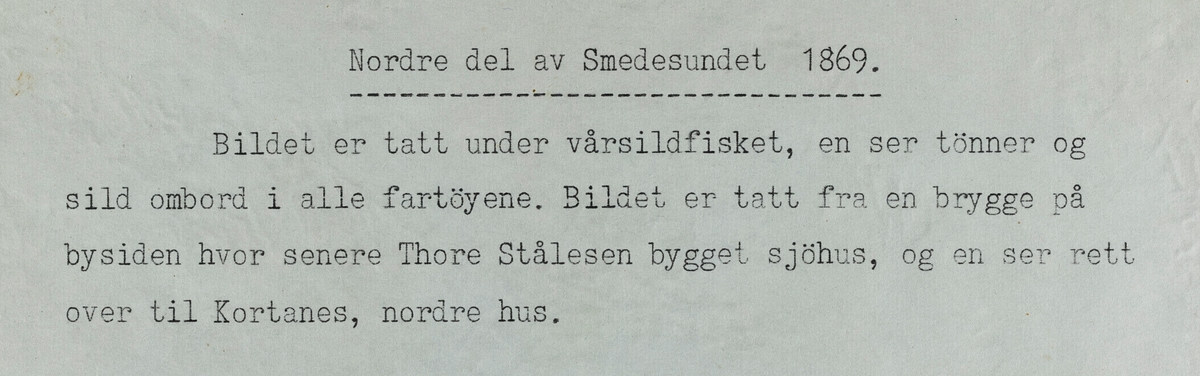 Nordre del av Smedasundet, 1869.