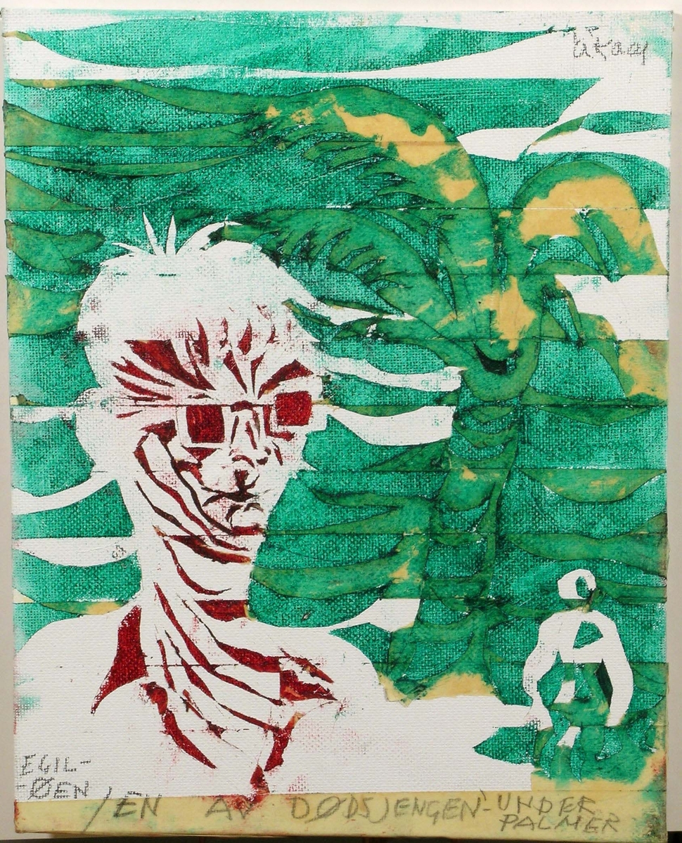Egil Øen/En av Dødsgjengen under palmer [Maleri]