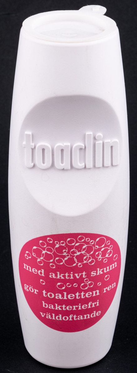 Plastförpackning, "Toaclin", rosa. Tom.
