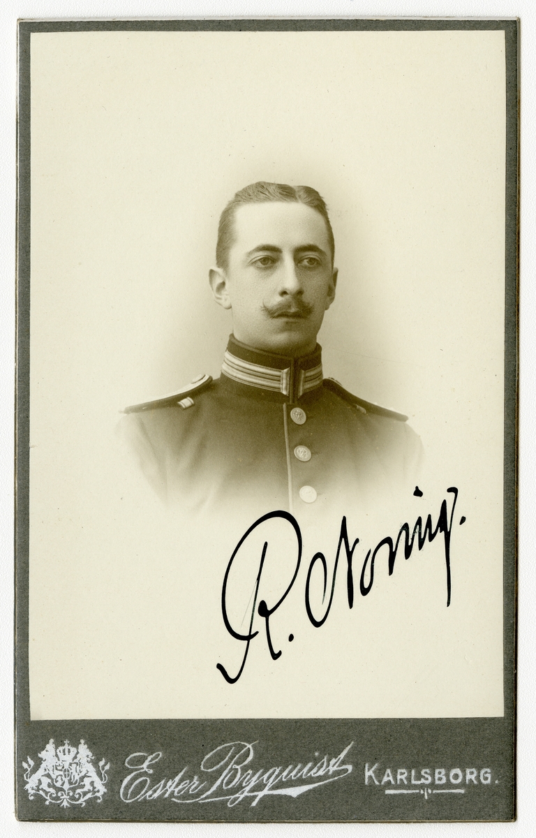 Porträtt av Richard Noring, löjtnant vid Västgöta regemente I 6.