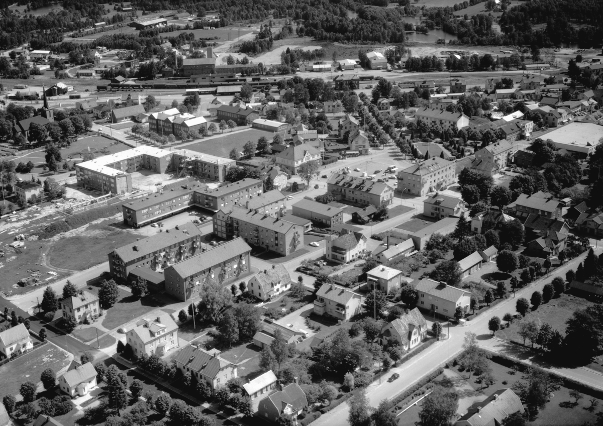Flygfoto över Gislaved i Jönköpings län. 1243/1964