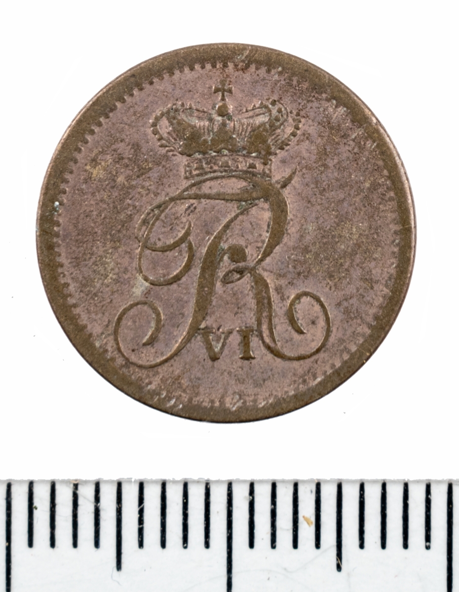 Mynt, Danmark, 1836, 4 RB.Sk. / rigsbankskilling.