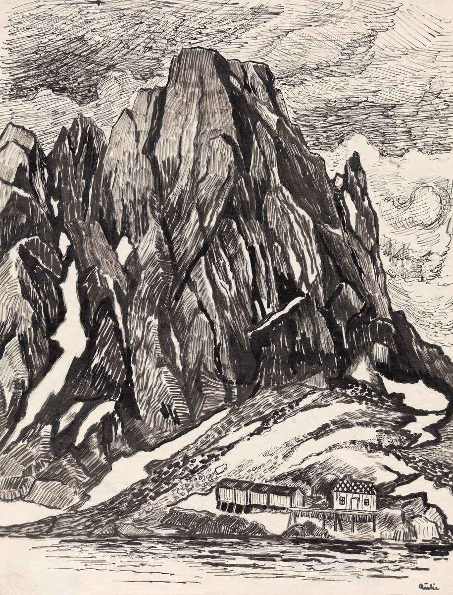 lofoten-h-ye-klippeformasjoner-tegning-nasjonalmuseet