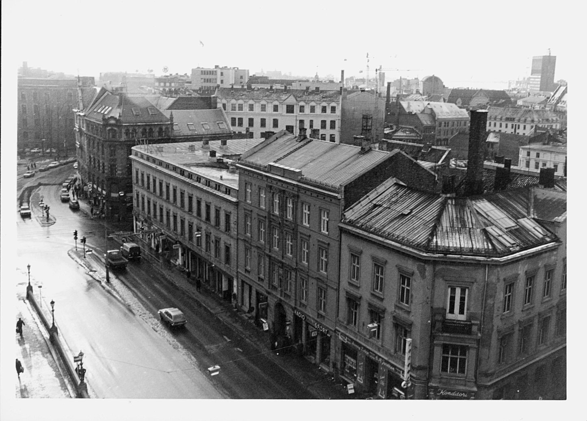 Postsparebanken, Akersgata 68, Oslo, 25-års jubileum, 1975, eksteriør, utsikt