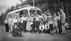 Tur til Sveige med Aukra Auto 1949..Bussen er antakelig T-82