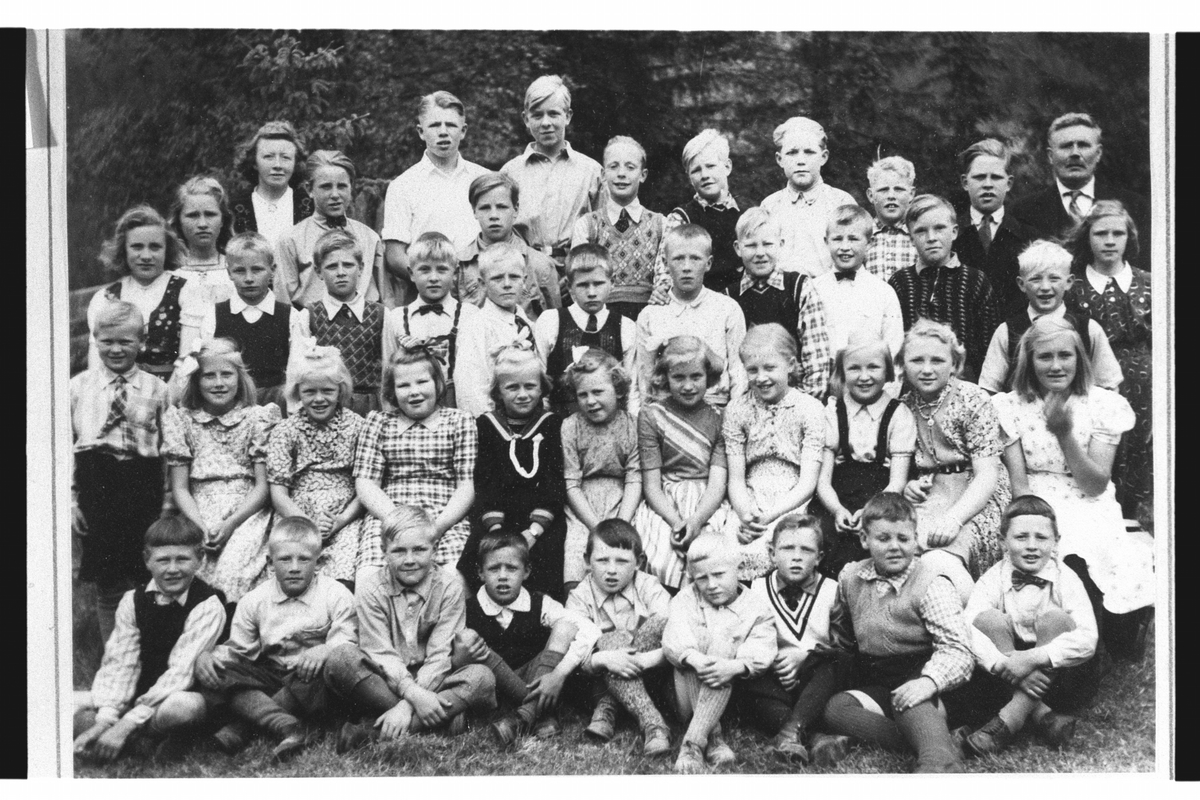 Skolebilde Øygardane 1947.