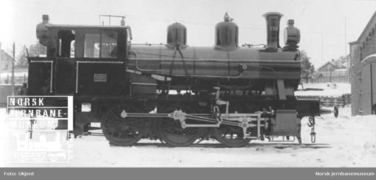 Damplokomotiv type 23a nr. 159 til Ofotbanen ved leveransen