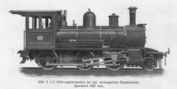 Leveransefoto av damplokomotiv type XV nr. 40 fra Sächsische
