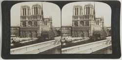 Stereoskopi. Notre-Dame-katedralen, Paris, Frankrike.