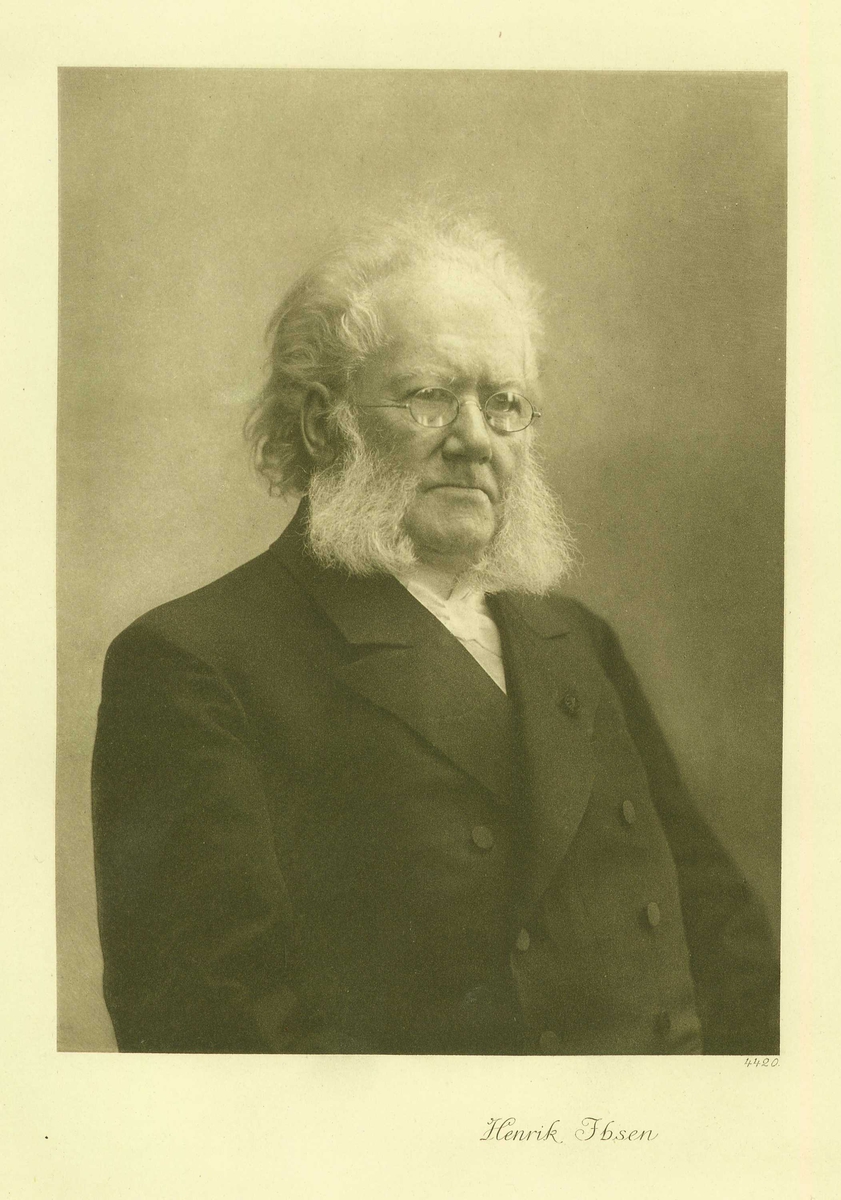 Portrett av Henrik Ibsen tatt av Borgen.