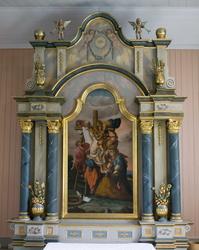Altertavle i Hov kirke, malt av Peder Aadnes.