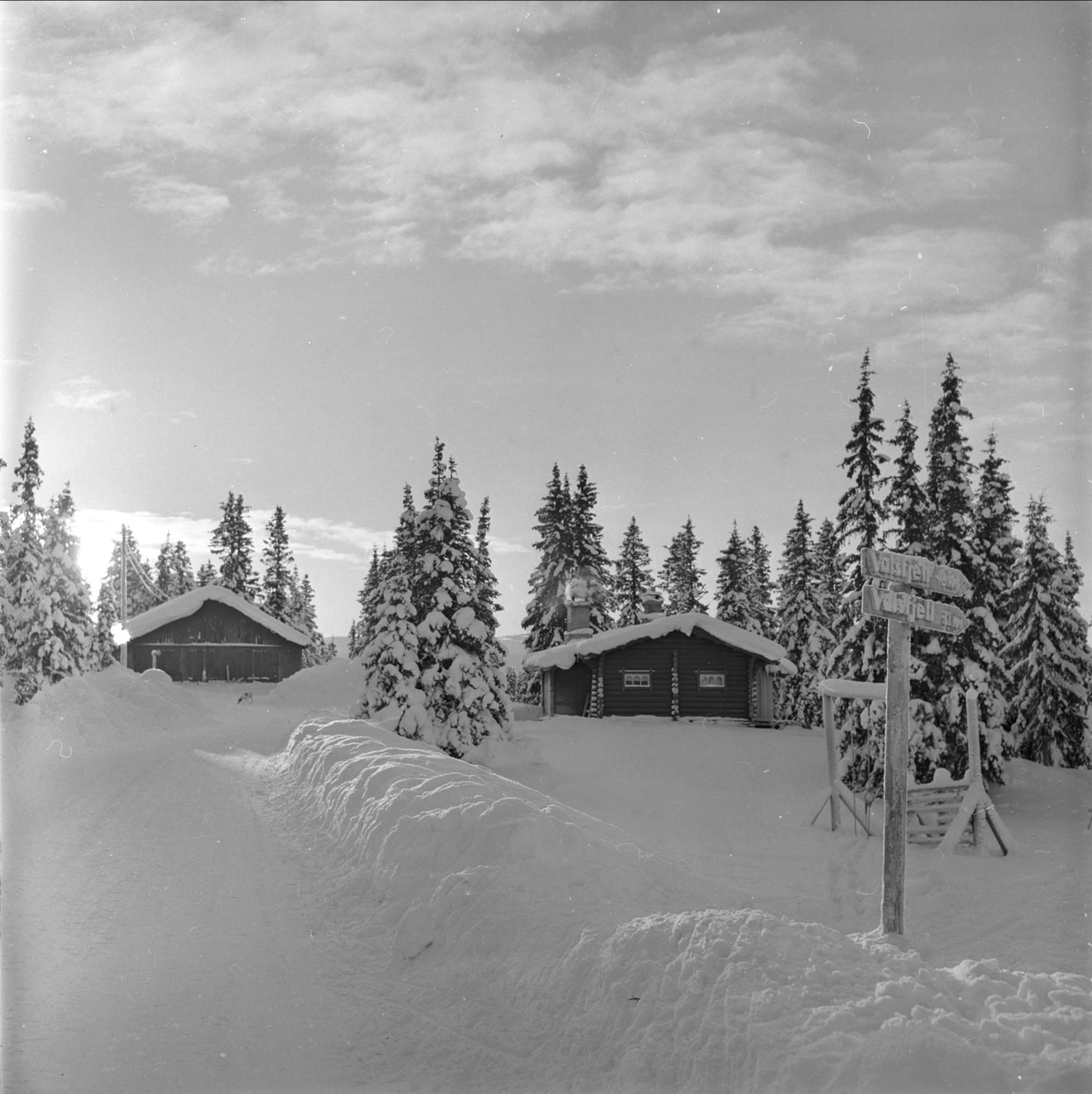 Golå Høyfjellshotell, hyttegrend, Sør-Fron 23.08.1961