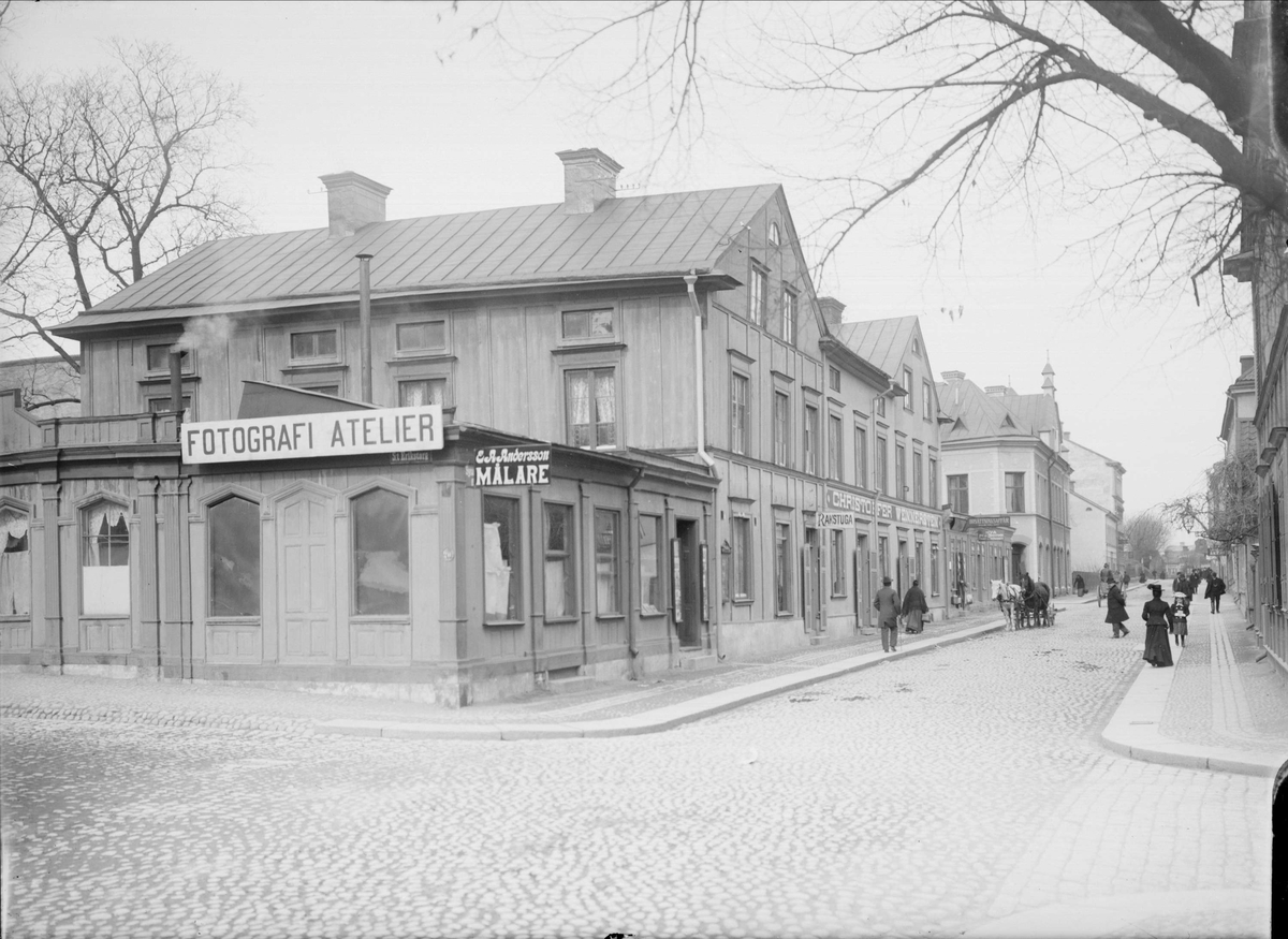 Sysslomansgatan vid S:t Eriks torg, Fjärdingen, Uppsala 1902