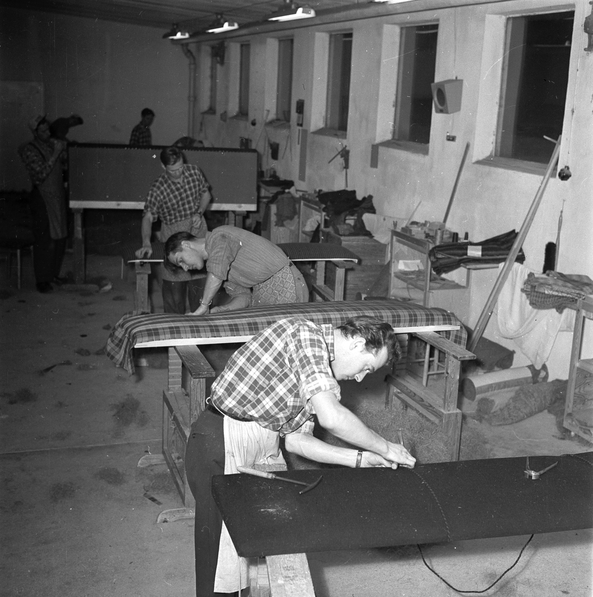 Storvreta möbelindustri, Stovreta, Uppland, november 1955
