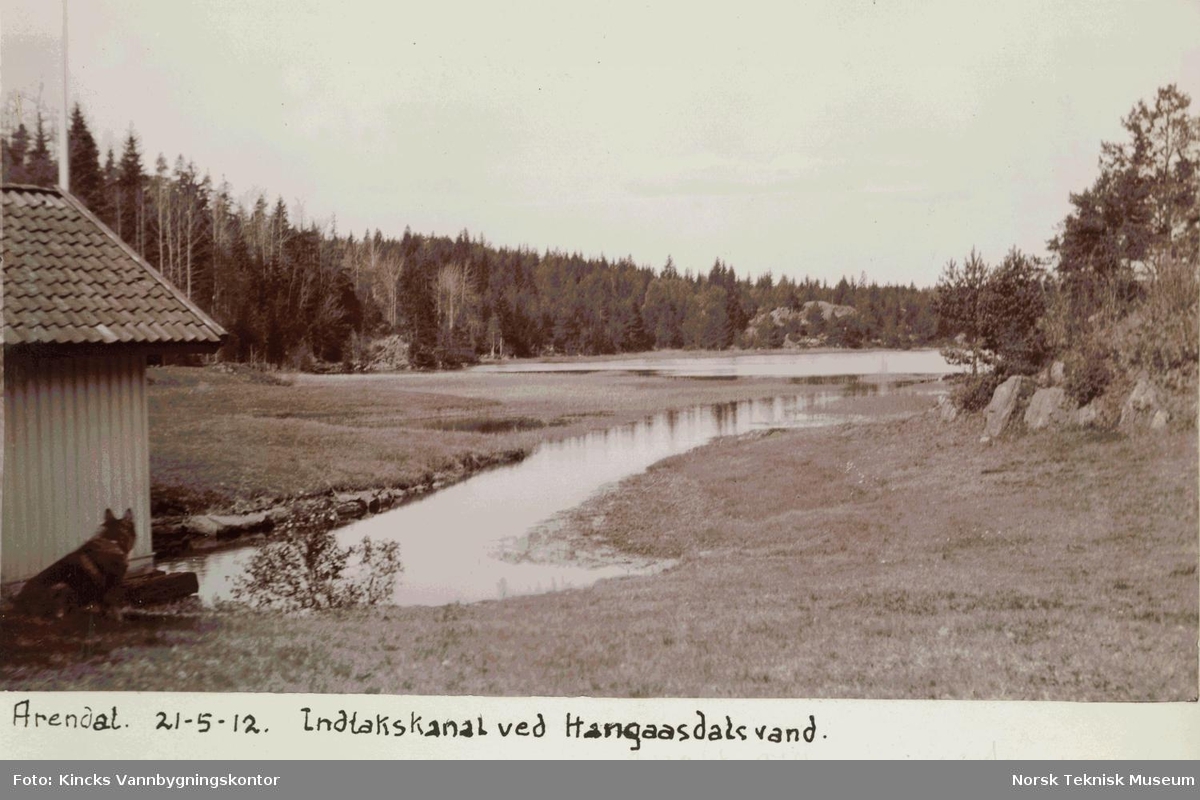 Inntakskanal ved Hangåsdalsvann, Arendal, 1912
