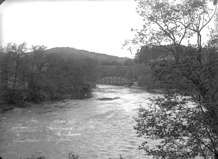 Enligt fotografens noteringar: "Bron vid Bajjan sedd från landsvägen vid backen till Tångebron."