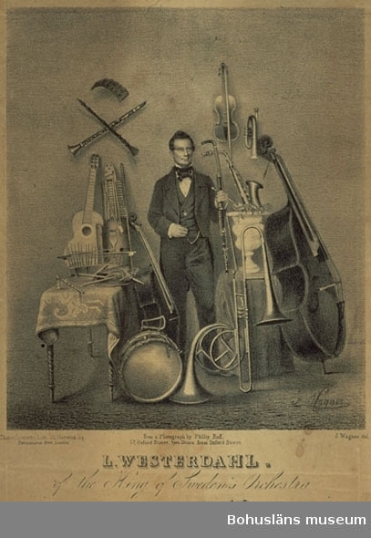 Litografi - L. Westerdahl. af the King of Sweden's Orchestra.