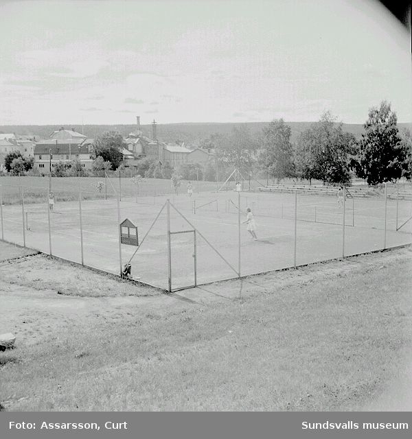 Tennisbanor vid Folkets Park, Västermalm.
