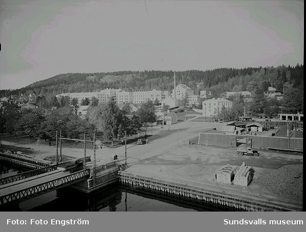 Översiktlig bild på Norrmalm, riktning NV. Lasarettet, Tivolibron.