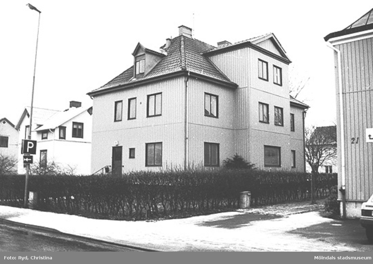En villa vid Barnhemsgatan i Broslätt. Bilden är tagen under 1990-talet.