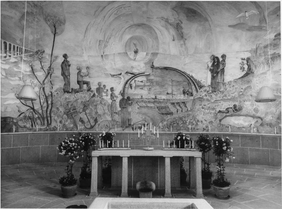Skogskrematoriet, Skogskyrkogården
Del av Sven Erixsons fresk i Heliga korsets kapell