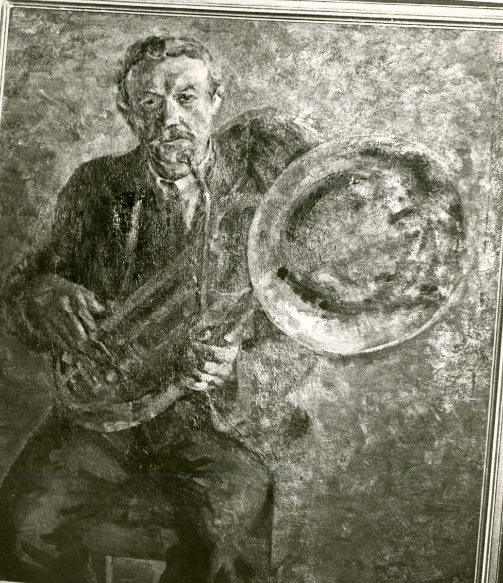Sven Andresen, musikker. Foto av et maleri laget av Guido Schjjølberg.