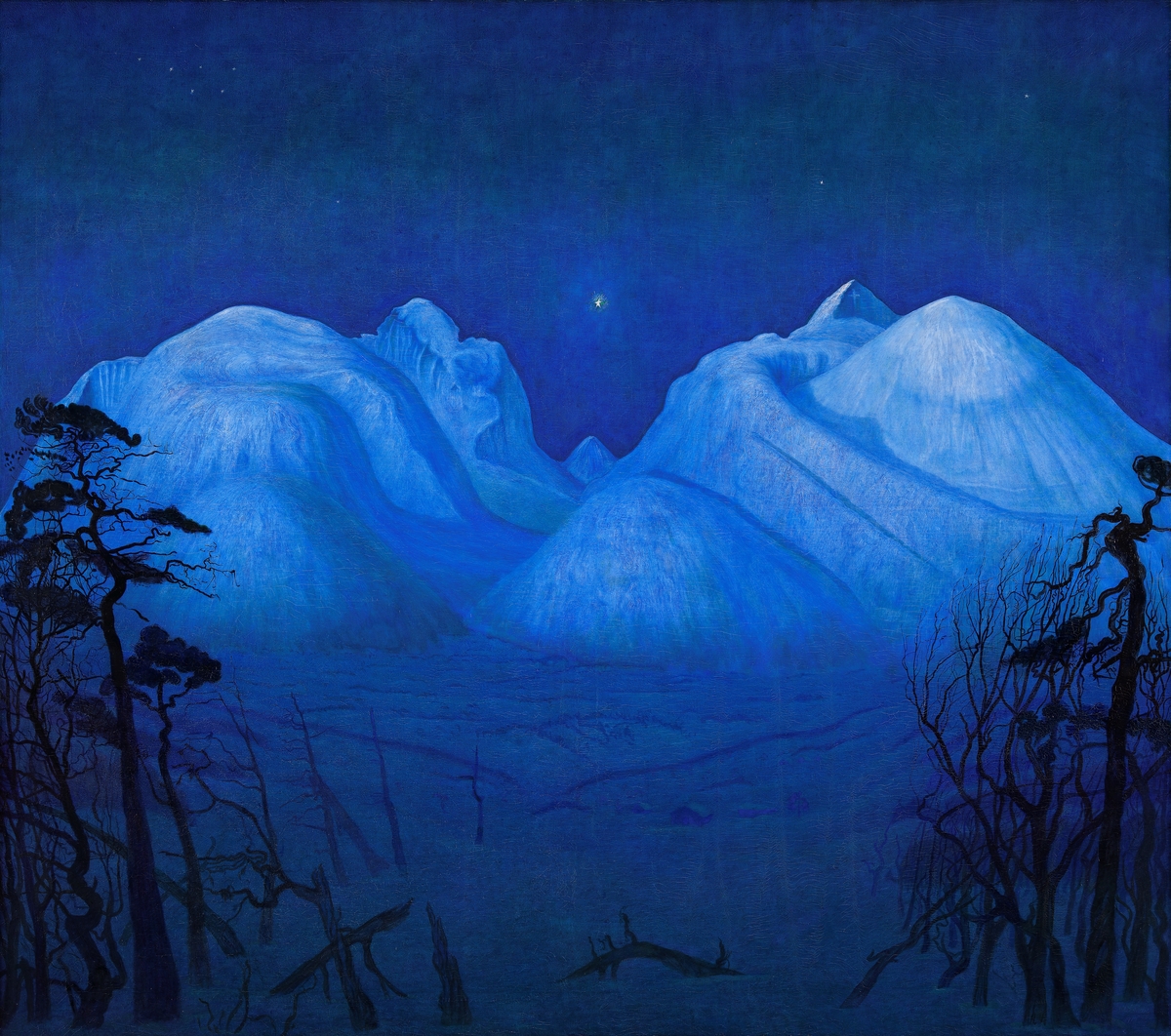 Vinternatt i Rondane [Maleri]