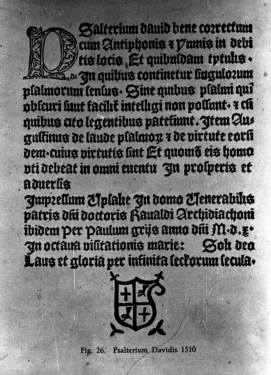 Psalterium, Davidis (1510).  Fotograf KJ Österberg.